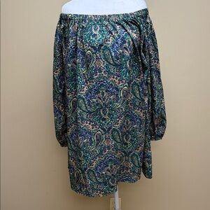 ASOS Green and Blue Paisley Mini‎ Dress